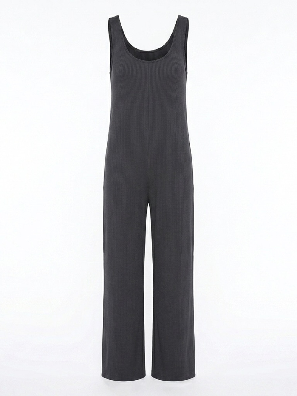 Marine Layer dark grey Ribbed Scoop-Neck tank Jumpsuit Large